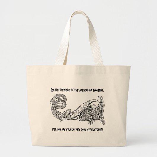 Dragon Ketchup 2 Grote Tote Bag (Voorkant)