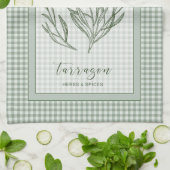 Dragon Keukendoek – Groene Gingham Rand Theedoek (Gevouwen)