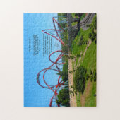 Dragon Khan Roller Onderzetter met gedicht Legpuzzel (Verticaal)