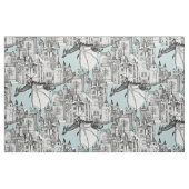 Dragon Kingdom winter blauw Stof (Fat Quarter)