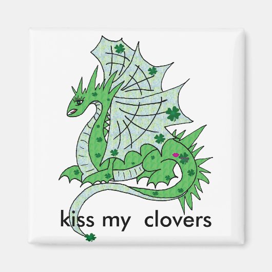 Dragon klaver magneet (Voorkant)