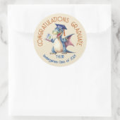 Dragon Kleuterschool Afstuderen Ronde Sticker (Tas)