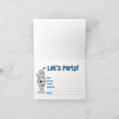 Dragon Knight 1st Birthday Fill-in uitnodiging (Binnen)