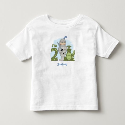 Dragon Knight 2e verjaardag gepersonaliseerd Kinder Shirts (Voorkant)