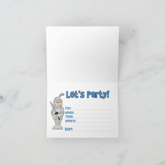 Dragon Knight 4th Birthday Fill-in uitnodiging (Binnen)