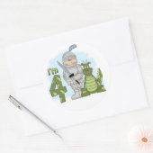 Dragon Knight 4th Birthday Ronde Sticker (Envelop)
