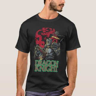 Dragon Knight Artistiek Graphic Print op aanvraag T-shirt