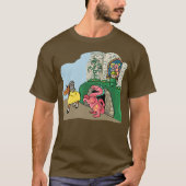 Dragon, Knight en Outlaw Hero op het Castle T-shirt (Voorkant)
