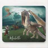 Dragon Knight Medieval Castle Fantasy Personalized Muismat (Voorkant)