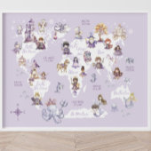 Dragon Knights Wereldkaart, Paarse Legends Wereldk Poster