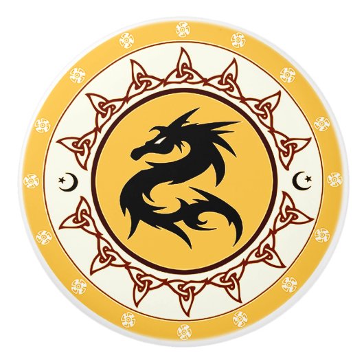 Dragon Knot 2 Keramische Knop (Voorkant)