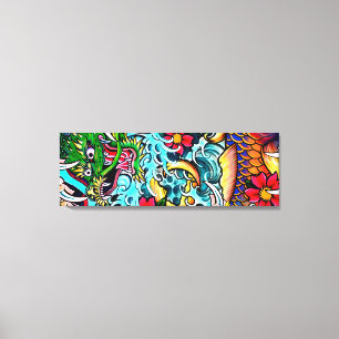 Dragon Koi Canvas Afdruk