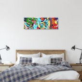 Dragon Koi Canvas Afdruk (Insitu (Slaapkamer))
