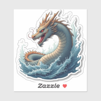 Dragon komt uit Water Sticker