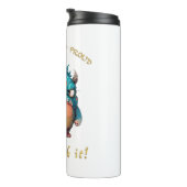 Dragon koppige deal met het schattig Schattig grap Thermosbeker (Geroteerd rechts)