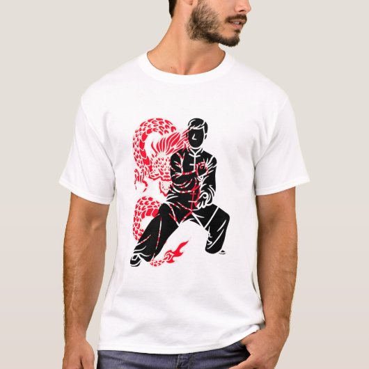 Dragon Kung Fu Fighter T-shirt (Voorkant)