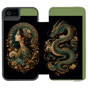 Dragon & Lady Bloem Hoesje voor Telefoon   Perzisc