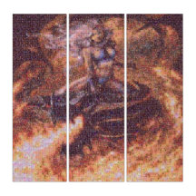 Dragon Lady Photo Mosaic Triptych