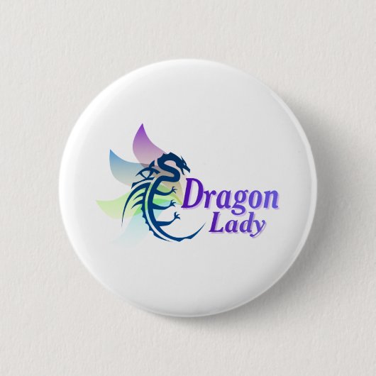 Dragon Lady Ronde Button 5,7 Cm (Voorkant)