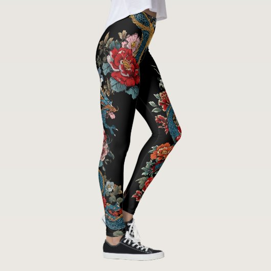 Dragon Leggings in Japanese Tattoo Style  (Rechts)
