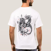 Dragon & Leopard Yin Tattoo T-shirt (Achterkant)