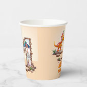 Dragon Little Dino | 1e verjaardag foto groot numm Papieren Bekers (Links)