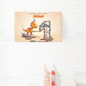 Dragon Little Dino | 1e verjaardag groot aantal fo Spandoek (Insitu)