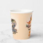 Dragon Little Dino | 2e verjaardag foto groot numm Papieren Bekers (Links)