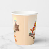 Dragon Little Dino | 2e verjaardag foto groot numm Papieren Bekers (Rechts)