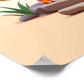 Dragon Little Dino | Foto groot nummer 2e verjaard Poster (Hoek)