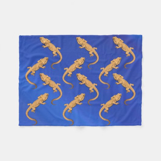 Dragon Lizard Fleece Blanket Throw Deken (Voorkant (Horizontaal))