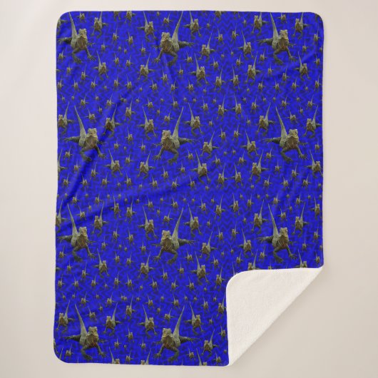 Dragon Lizard, Lge Sherpa Blanket Deken (Voorkant)
