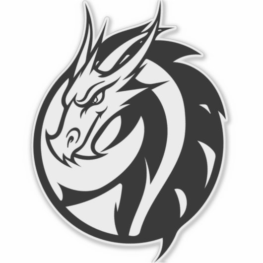 Dragon Logo Vinyl Sticker (Voorkant)