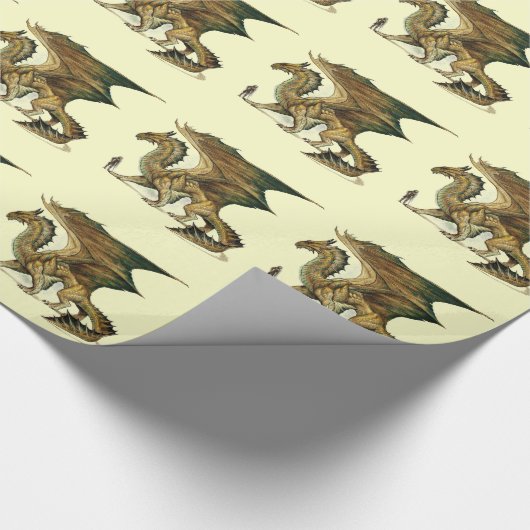 Dragon lopen cadeaupapier (Hoek)