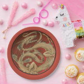 Dragon Lore - Art Nouveau Papieren Bordje (Feest)