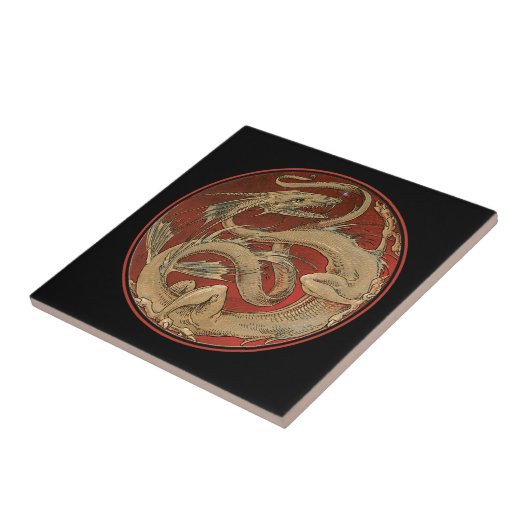 Dragon Lore Art Nouveau Tegeltje (Zijkant)