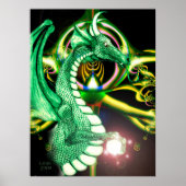~Dragon Lore~ Magical Green Dragon Poster (Voorkant)