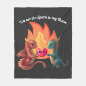 Dragon Love Fleece Blanket (Voorkant)