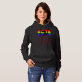 Dragon Love Gay Pride Flag Aesthetic Mythical Fant Hoodie (Voorkant volledig)