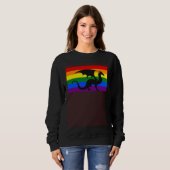 Dragon Love Gay Pride Flag Aesthetic Mythical Fant Trui (Voorkant volledig)