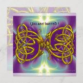 DRAGON LOVE Gold Celtic Knoopt Fantasy Kaart (Voorkant / Achterkant)