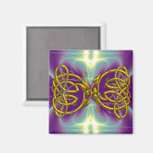DRAGON LOVE/Gold Celtic Knot Dragons Magneet (Voorkant / Achterkant)