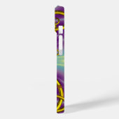 DRAGON LOVE, GOLD CELTIC KNOTS DRAGONS, Paars Case-Mate iPhone Case (Achterkant / Links)