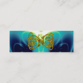 DRAGON LOVE, goud metaalpapier Mini Visitekaartje (Achterkant)