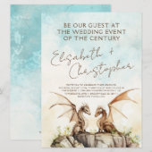 Dragon Love Invitation Kaart (Voorkant / Achterkant)