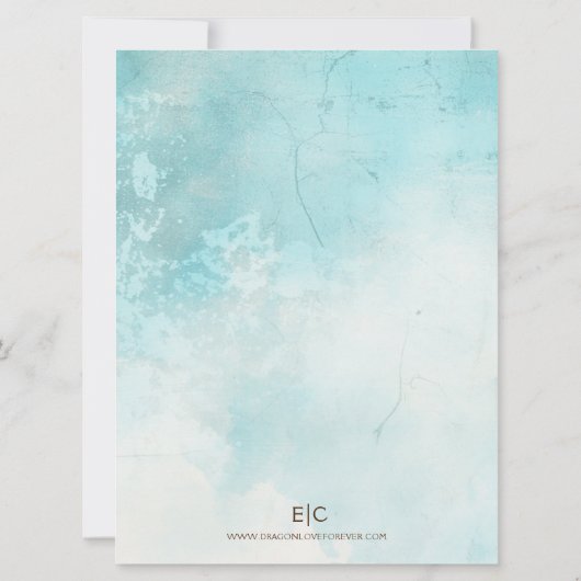 Dragon Love Invitation Kaart (Achterkant)