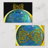 DRAGON LOVE lichtgeel zwart-groen Visitekaartje (Voorkant / Achterkant)