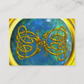 DRAGON LOVE lichtgeel zwart-groen Visitekaartje (Achterkant)