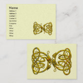 DRAGON LOVE, metallisch papier voor platina Visitekaartje (Voorkant / Achterkant)