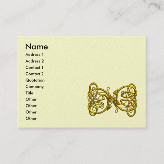 DRAGON LOVE, metallisch papier voor platina Visitekaartje (Voorkant)